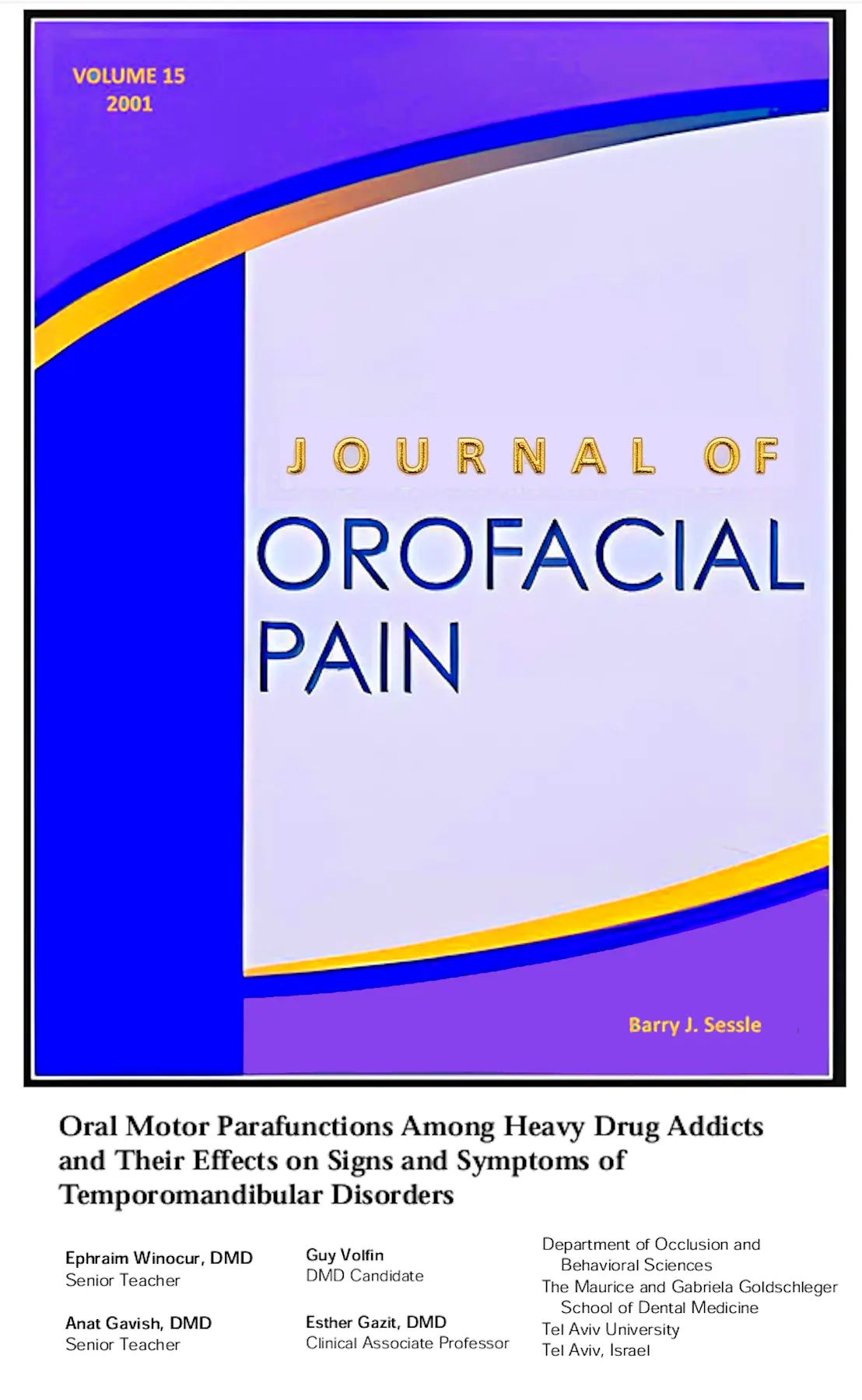 journal of orofacial pain 2001 vol 15