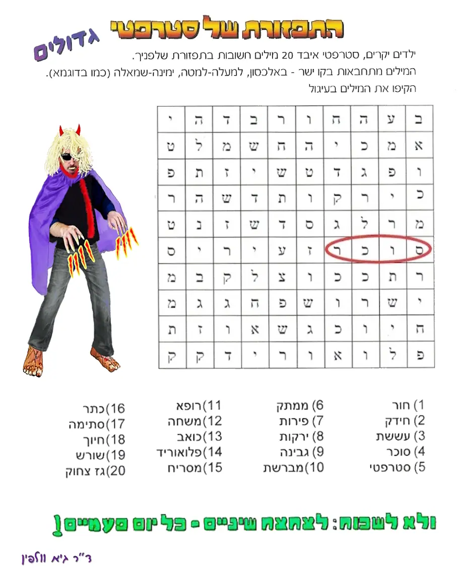 התפזורת של סטרפטי מלך החיידקים - לילדים גדולים - ד"ר גיא וולפין